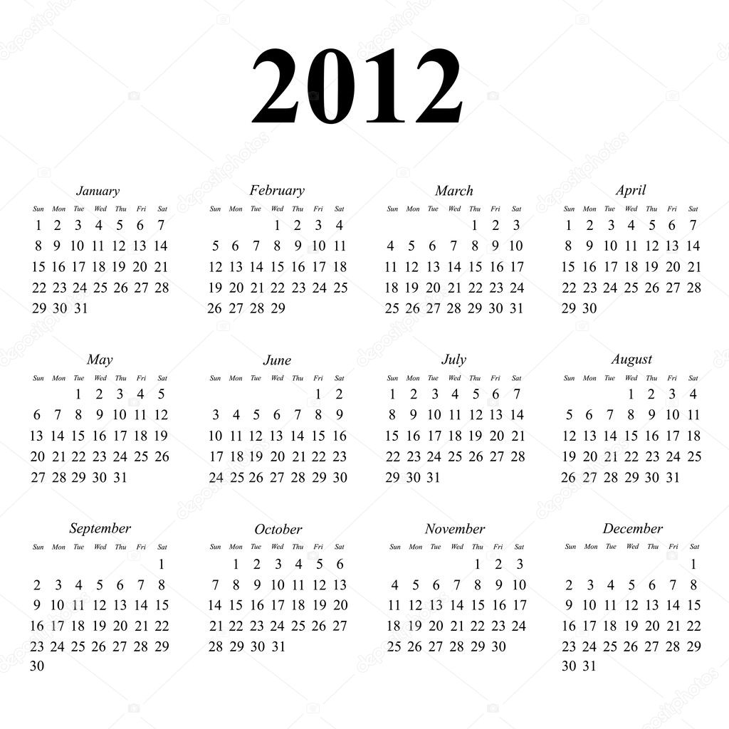 Calendar 2012