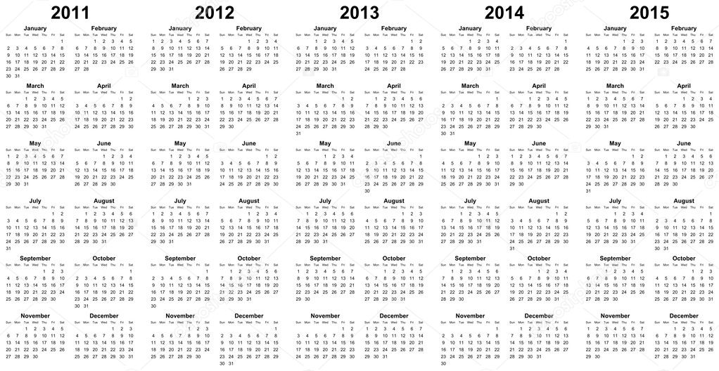 Calendar 2012 And 2013