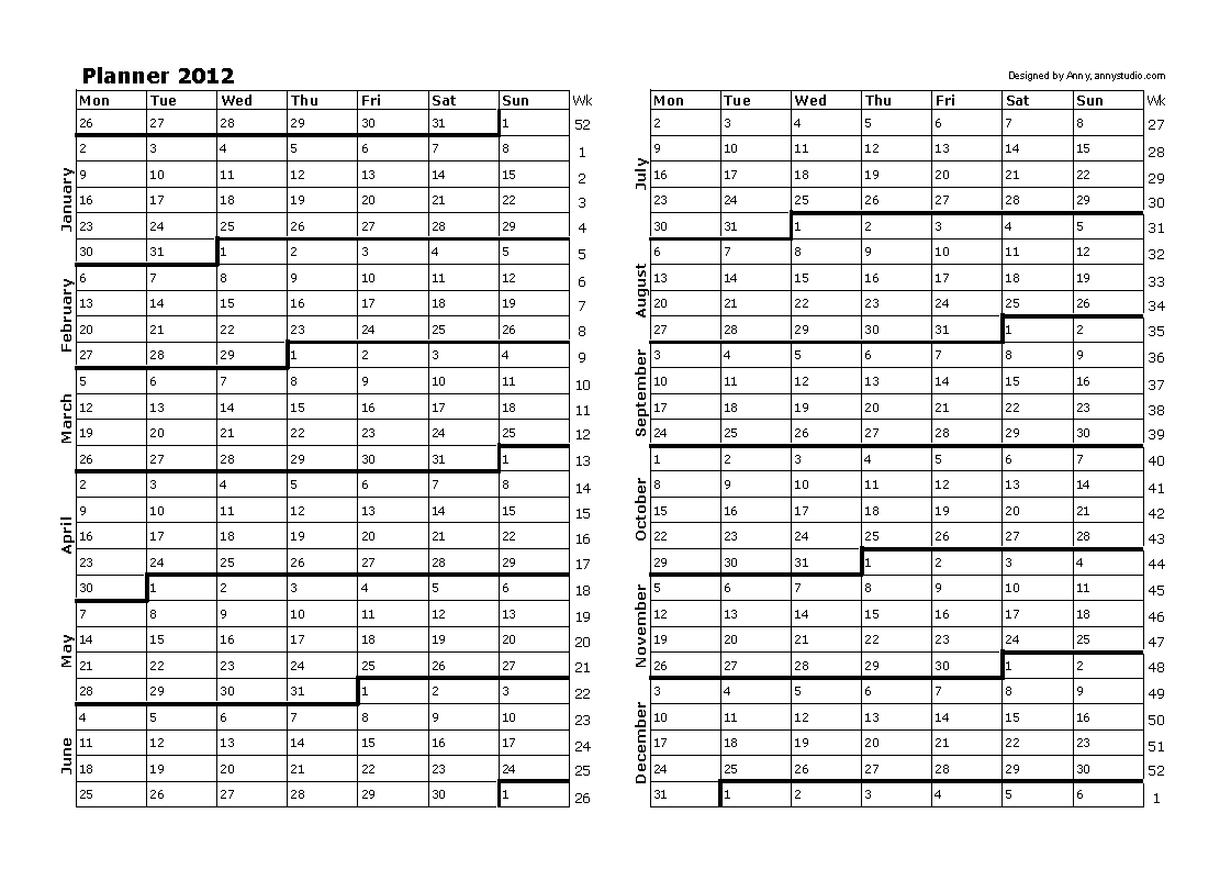 Calendar 2012 And 2013 And 2014