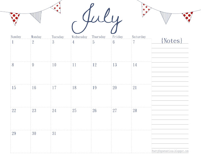 Calendar 2012 July