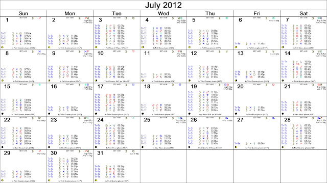 Calendar 2012 June July