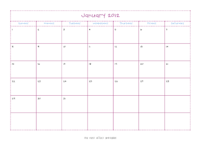 Calendar 2012 Printable