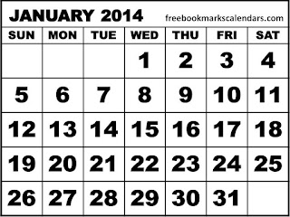 Calendar 2014 January