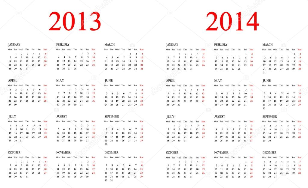 Calendar 2014 Template