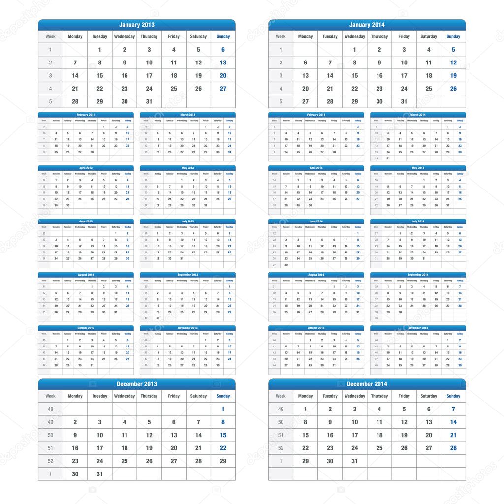 Calendar 2014 With Holidays