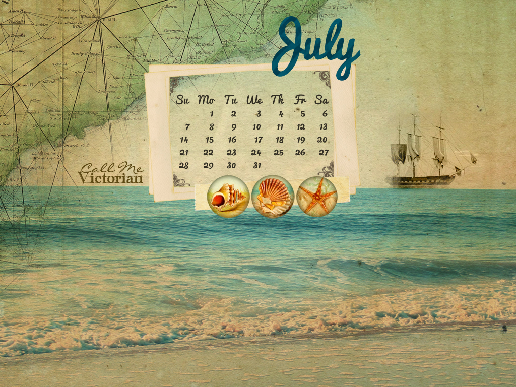 Calendar July 2013 Colorful