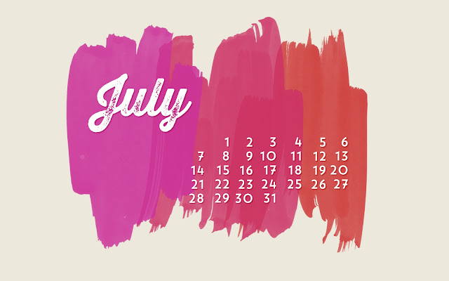 Calendar July 2013 Colorful