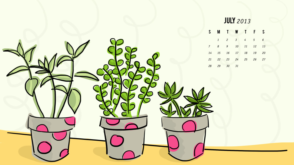 Calendar July 2013 Wallpaper