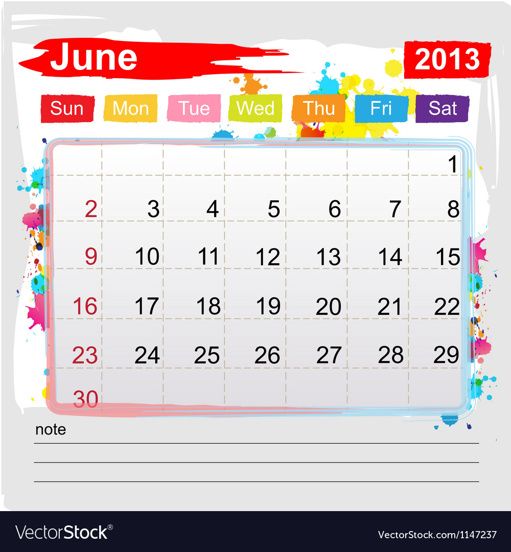 Calendar June 2013