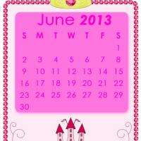 Calendar June 2013 Colorful