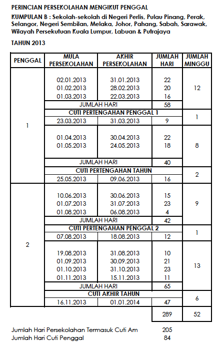 Calendar June 2013 Malaysia