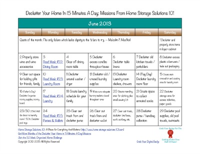 Calendar June 2013 Printable Pdf