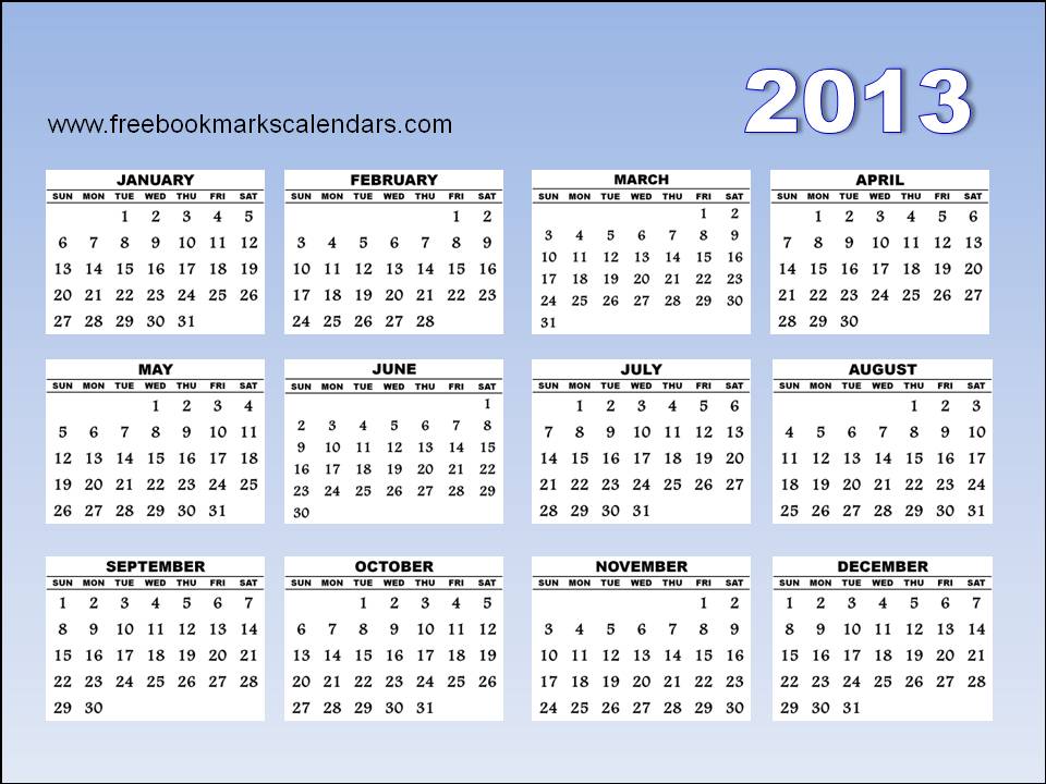 Calendar Template 2013 14