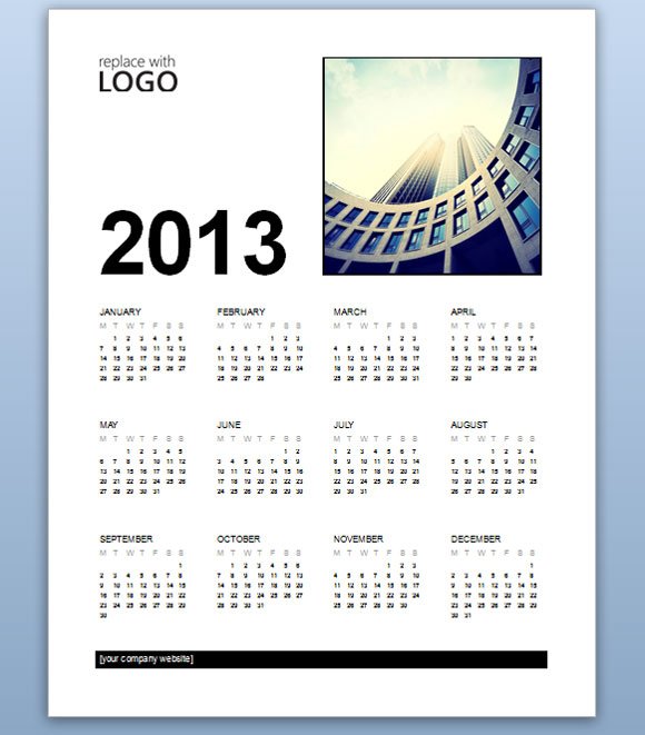 Calendar Template 2013 Excel