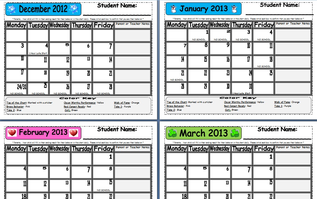 Calendar Template 2013 Free