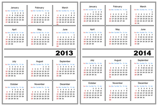 Calendar Template 2014