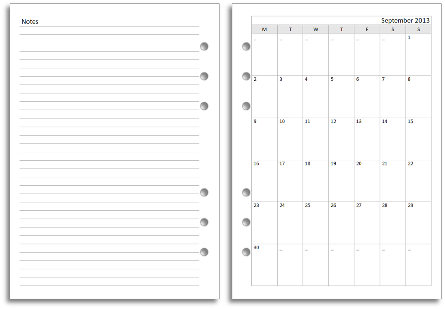 Calendar Template June 2013 Word