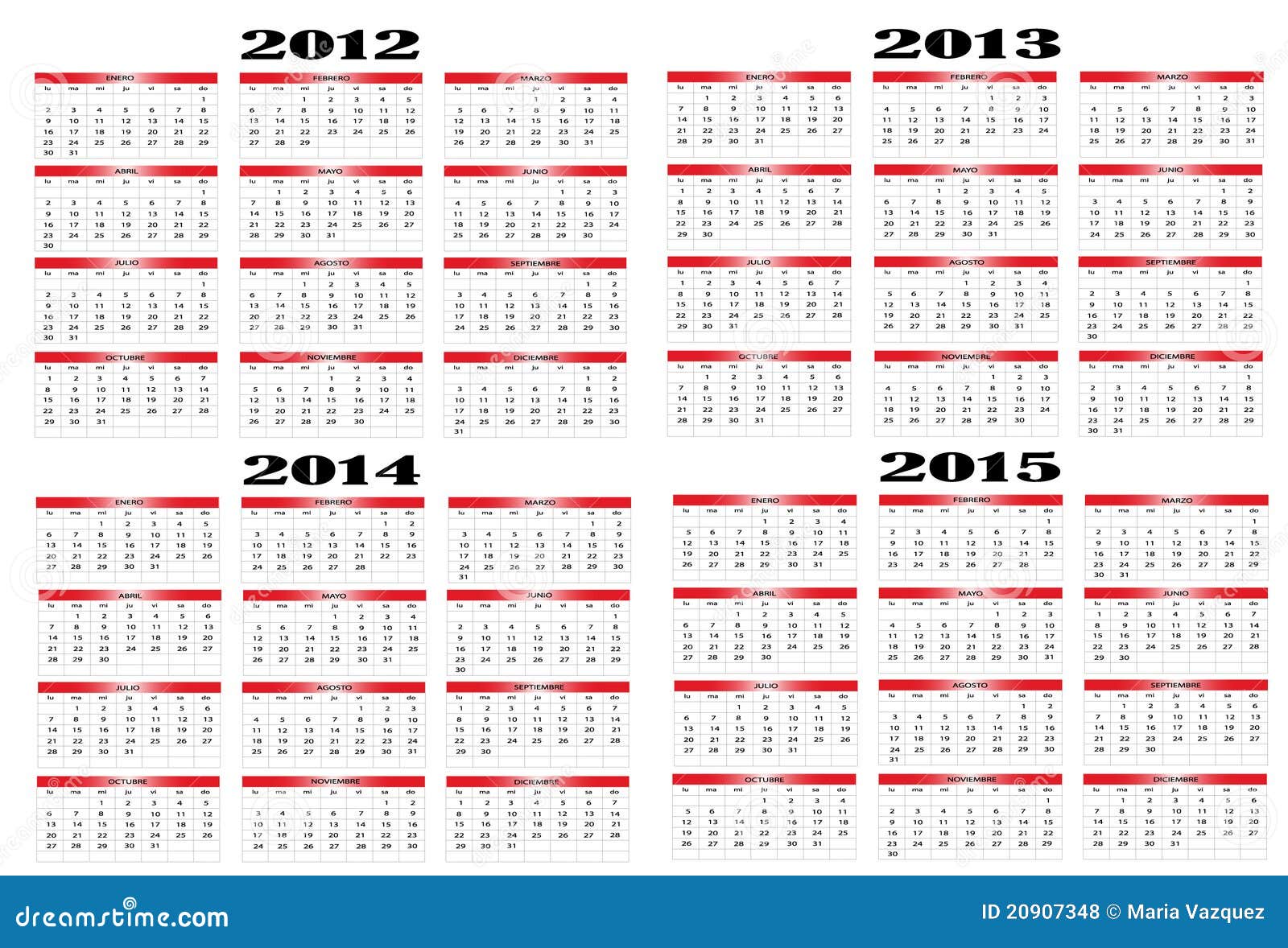 Calendario 2013 2014 2015