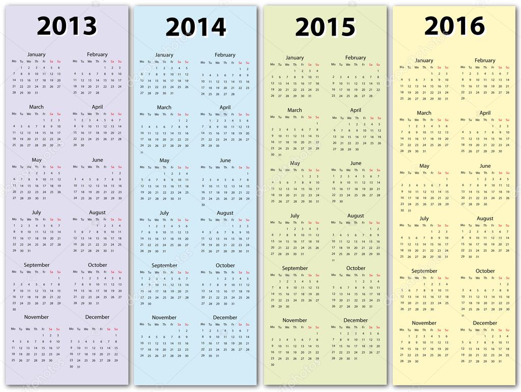 Calendario 2013 2014 2015