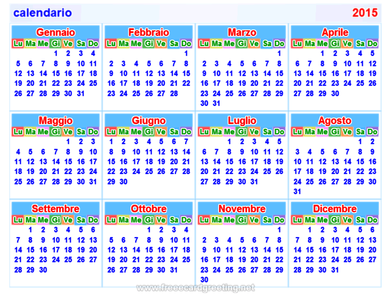 Calendario 2013 2014 2015