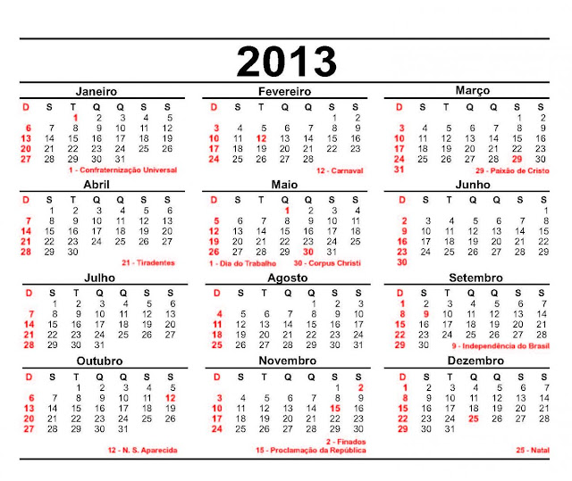 Calendario 2013