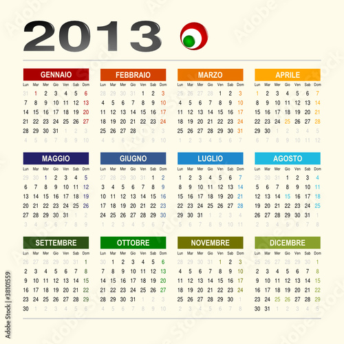 Calendario 2013 Chile