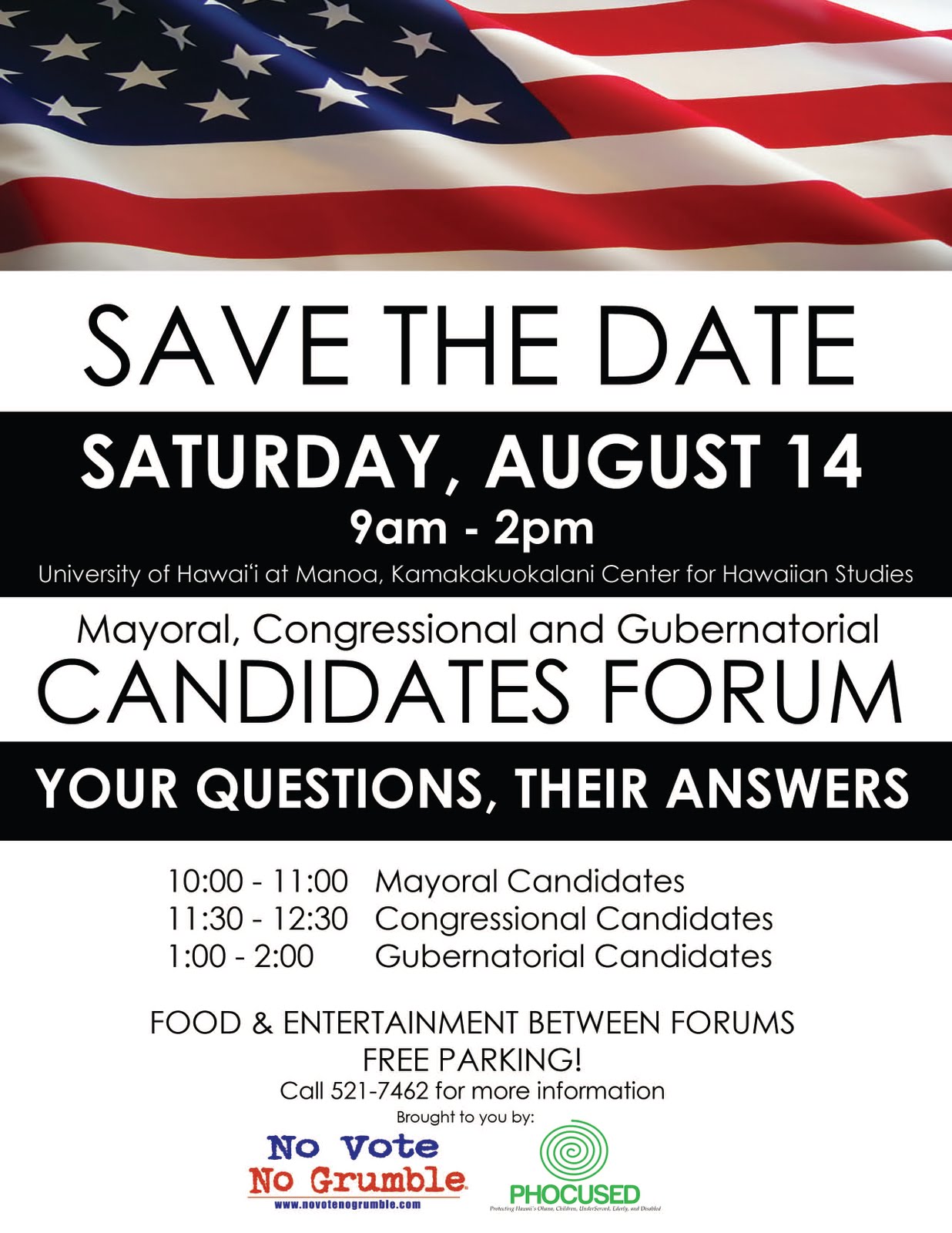 Candidates Forum Flyer