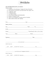 Car Club Membership Application Form