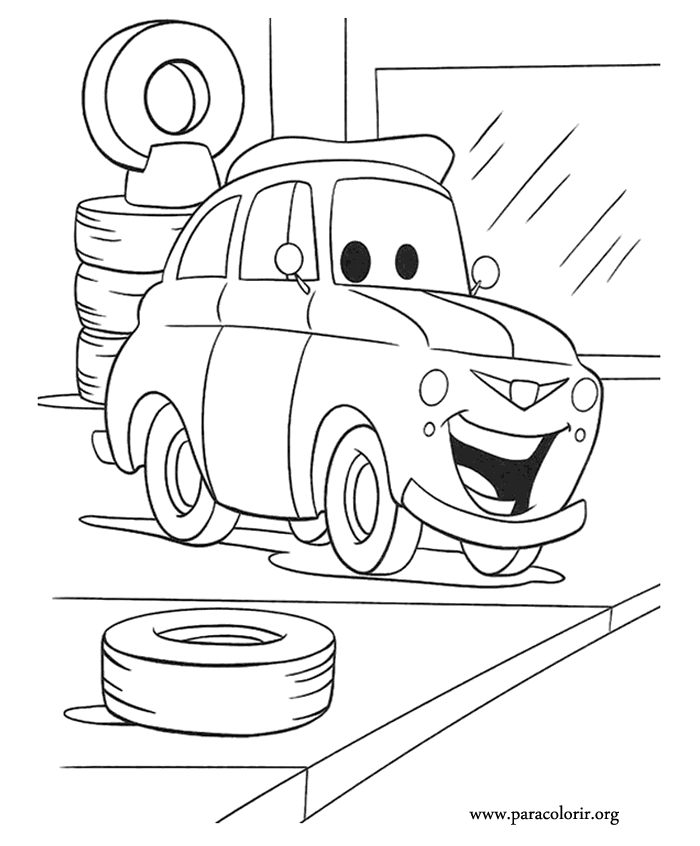 Cars Characters Coloring Pages