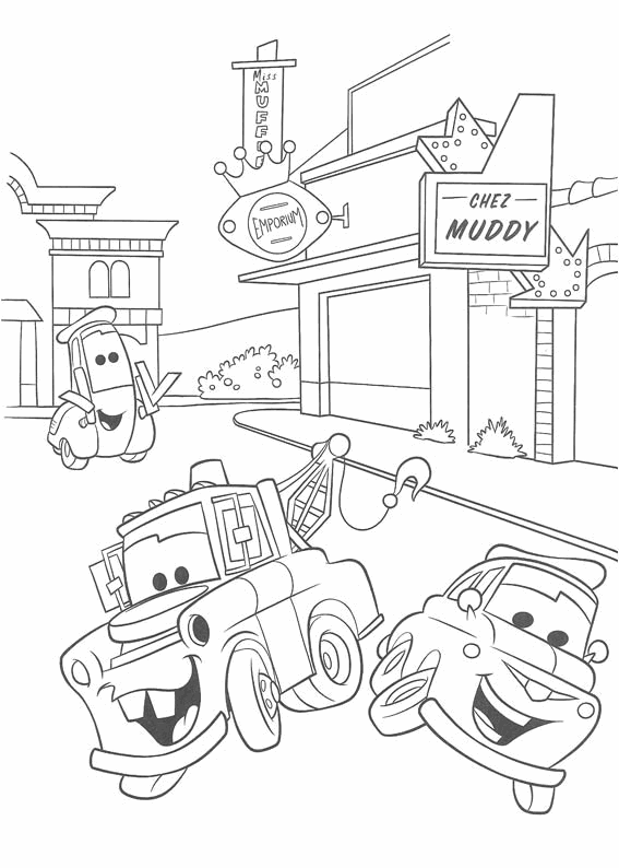 Cars Coloring Pages Mater