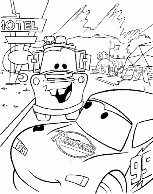 Cars Coloring Pages Mater