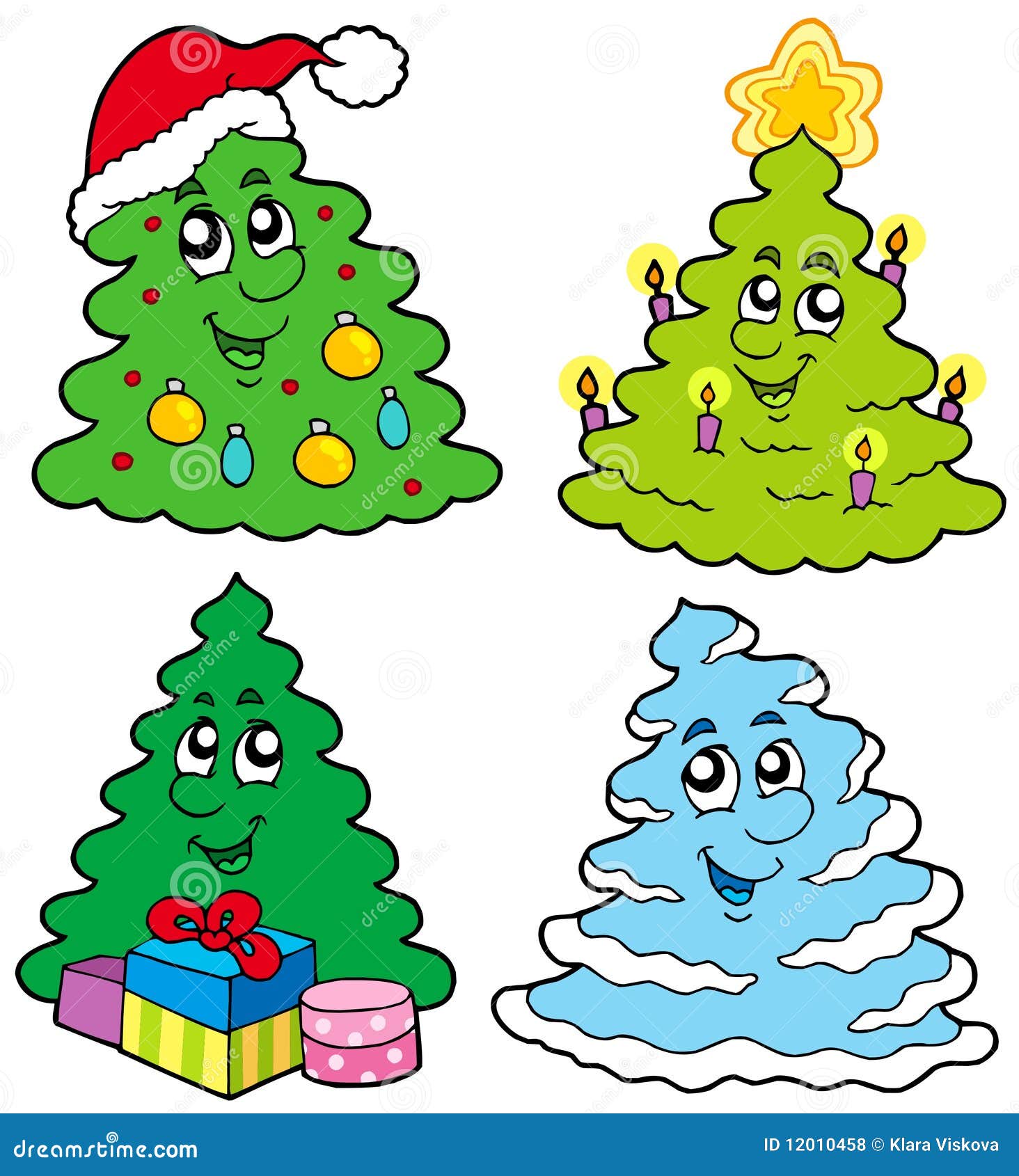 Cartoon Pictures Of Christmas Trees