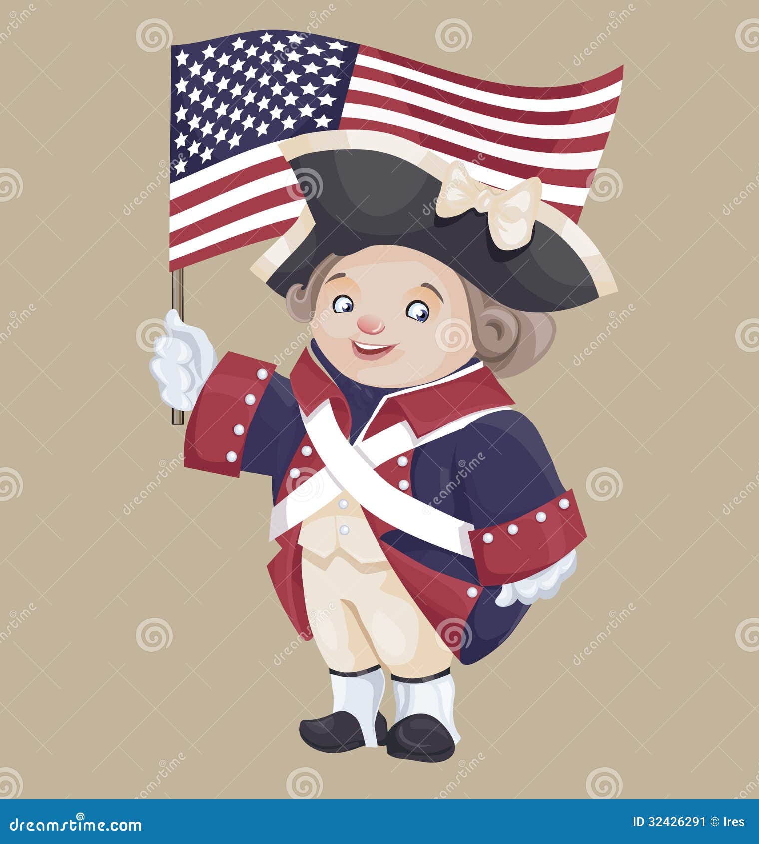 Cartoon Usa Flag Pictures