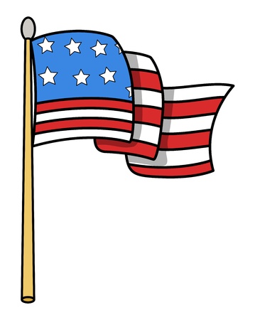 Cartoon Usa Flag Pictures