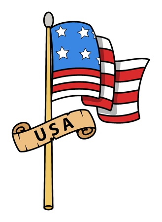 Cartoon Usa Flag Pictures