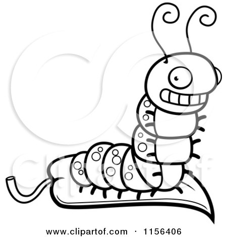 Caterpillar Clipart Black And White