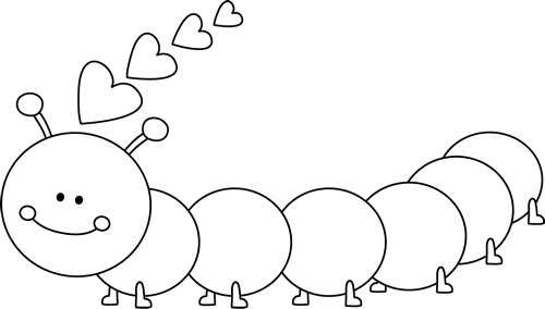 Caterpillar Clipart Black And White