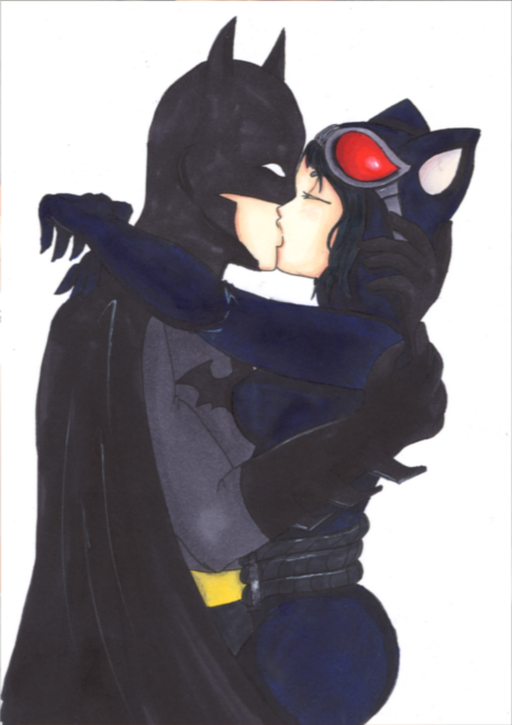 Catwoman And Batman Kiss