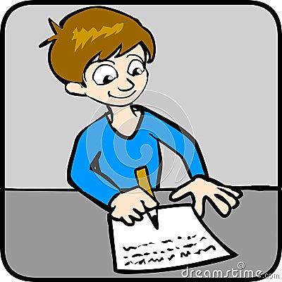 Children Doing Homework Clipart