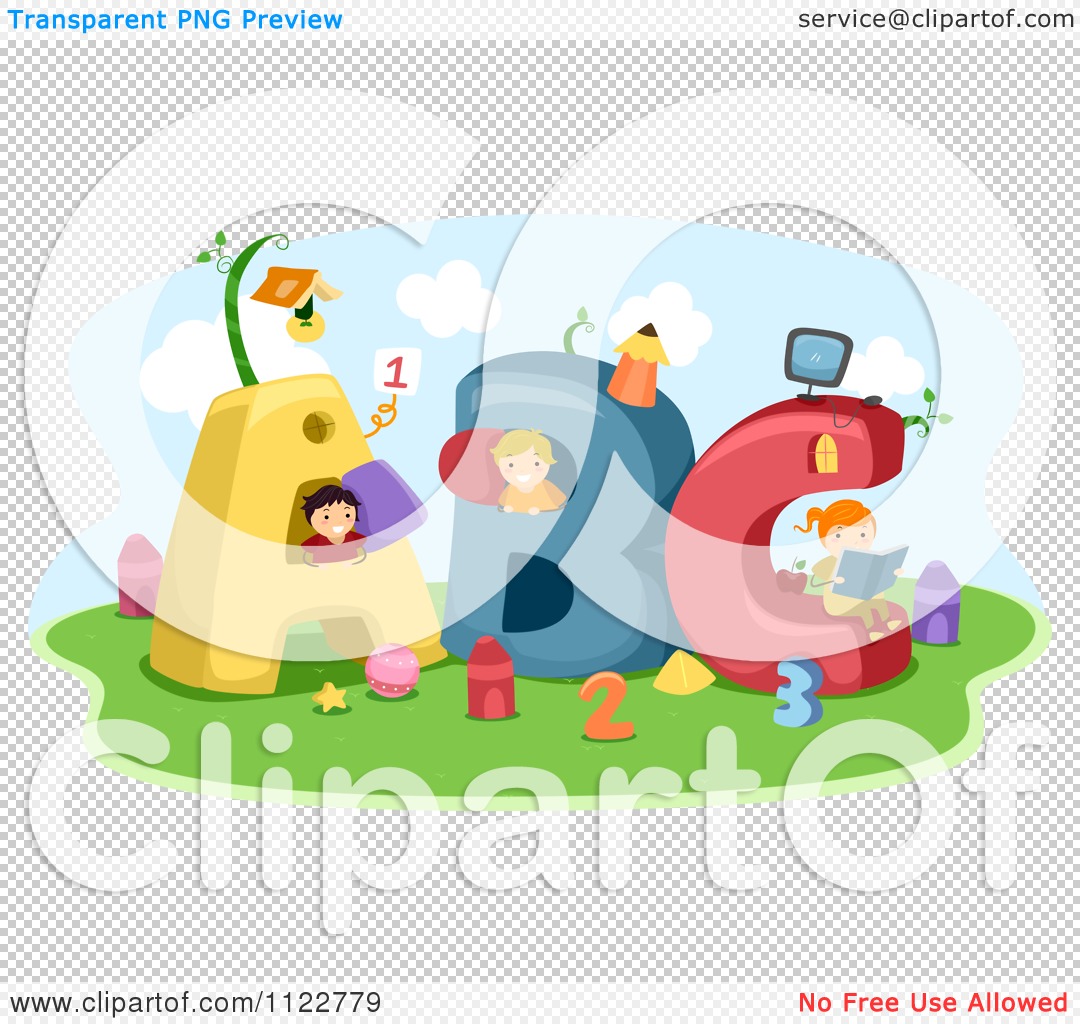 Children Playing At School Clip Art