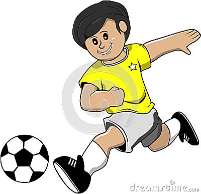 Children Playing Football Clipart