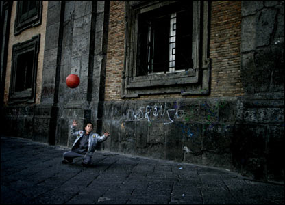 Children Playing Football In The Street