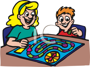 Children Playing Games Clipart