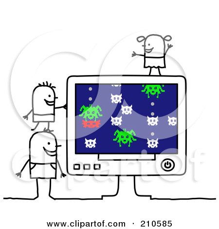 Children Playing Games Clipart