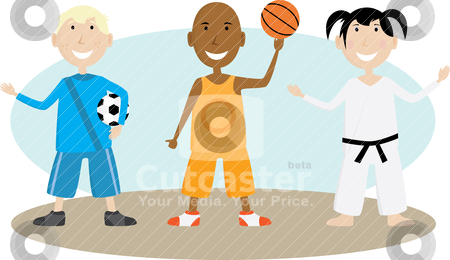 Children Playing Games Clipart