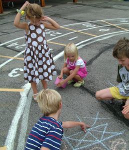 Children Playing Games Outside