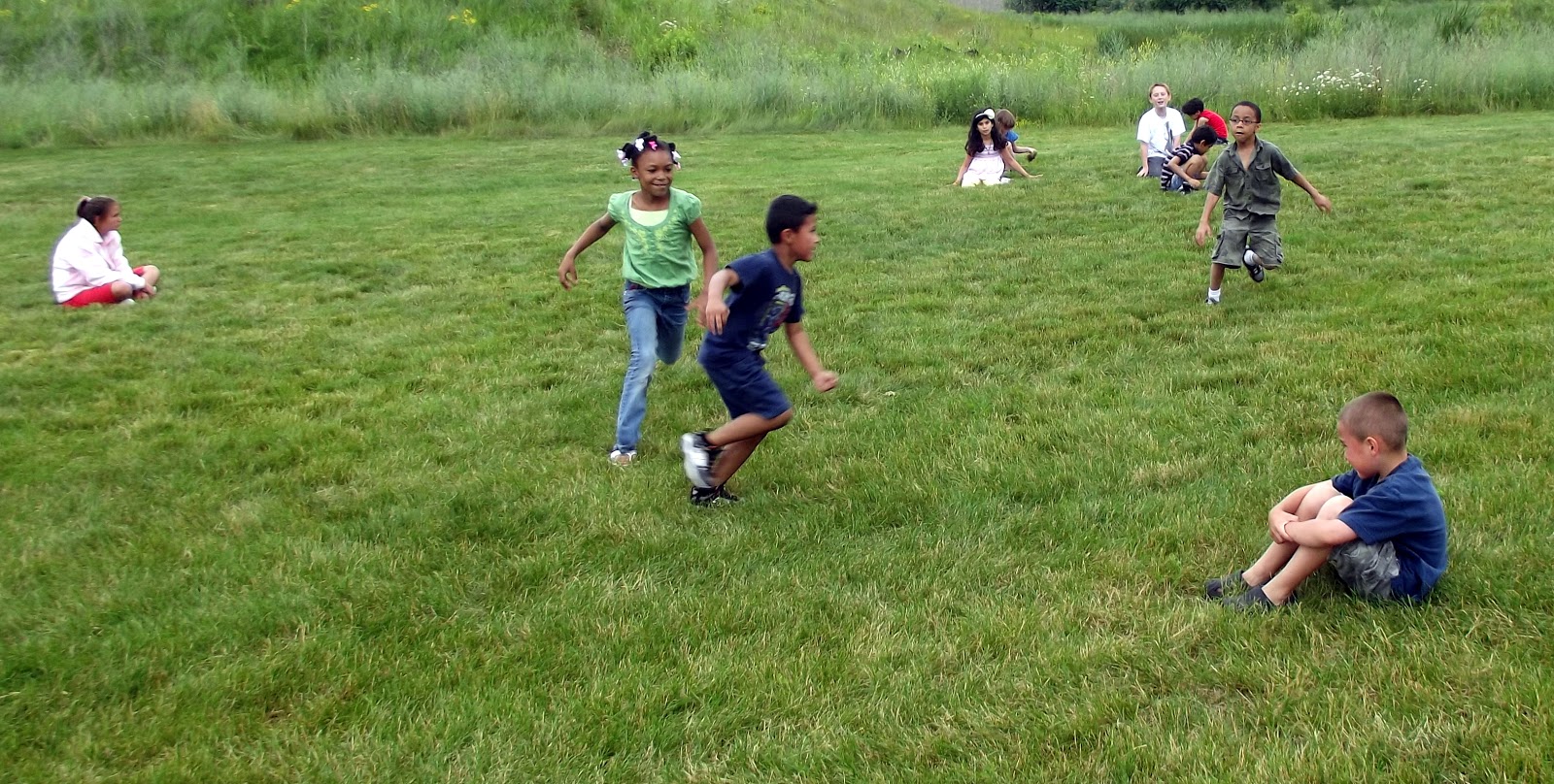 Children Playing Games Outside