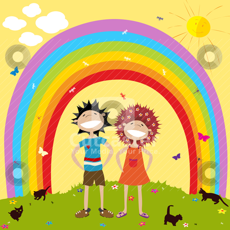 Children Playing Outside Clipart