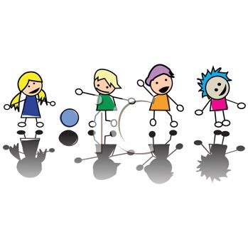 Children Playing Outside Clipart