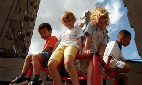 Children Playing Outside In A Nursery